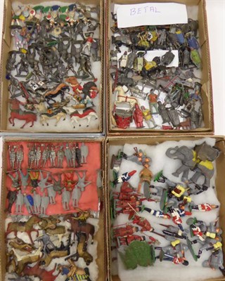 Lot 642 - Various Manufacturers A Collection Of Assorted Figures including Sacul knights & Romans,...