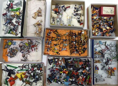 Lot 644 - Various Plastic Figures including Knights, Cowboys & Indians, historical and others (qty)