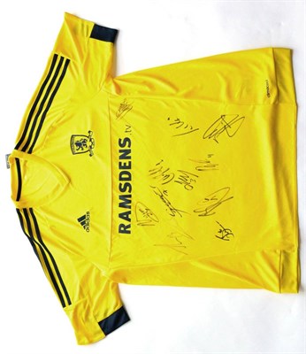 Lot 15 - Signed Football Shirt Middlesbrough, Yellow