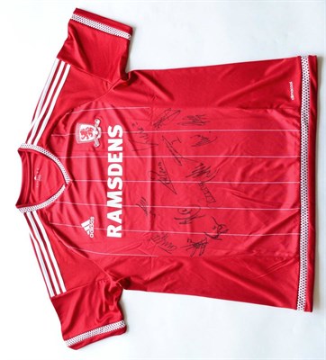 Lot 17 - Signed Football Shirt Middlesbrough, Red