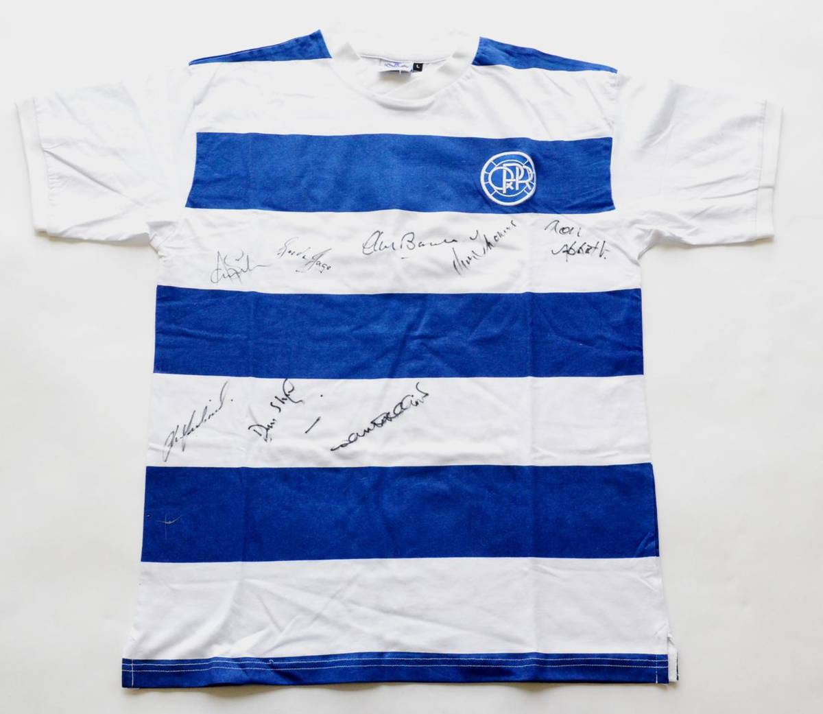 Lot 18 - Signed Football Shirt Queens Park Rangers, Blue/White Hoops