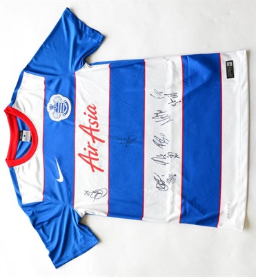 Lot 19 - Signed Football Shirt Queens Park Rangers, Blue/White Hoops red trim