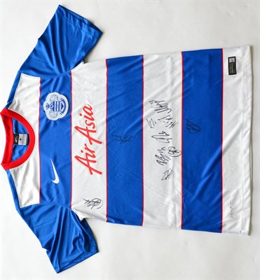 Lot 20 - Signed Football Shirt Queens Park Rangers, Blue/White Hoops red trim