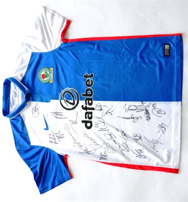 Lot 21 - Signed Football Shirt Blackburn Rovers, Blue/White with Certificate of Authenticity