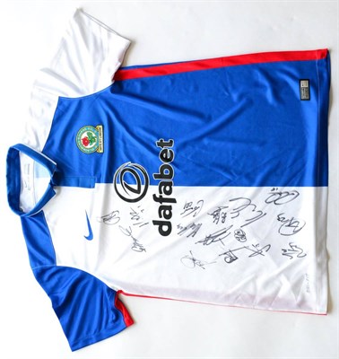 Lot 22 - Signed Football Shirt Blackburn Rovers, Blue/White with Certificate of Authenticity
