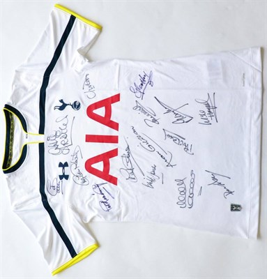 Lot 26 - Signed Football Legends Shirt Tottenham Hotspur, white, with letters from Pat Jennings, with...