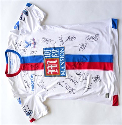 Lot 43 - Signed Football Shirt Crystal Palace, White With Red/Blue Stripe