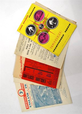 Lot 65 - Rugby Union Programmes And Other Items including England v France Feb 1949, France Angleterre March