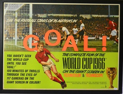 Lot 68 - Two Framed 1966 World Cup Football Posters - Goal The Complete Film of The World Cup 1966 and...