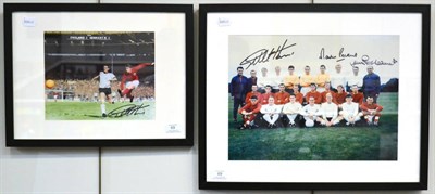 Lot 69 - World Cup 1966 Two Signed Photographs (i) Geoff Hurst scoring the fourth goal, signed by the scorer