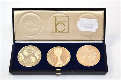 Lot 70 - World Cup 1974 West Germany Commemorative Coins an unissued set of three (i) depicting the...