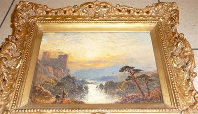 Lot 904 - Attributed to George Blackie Sticks (1843-1900) A Highland River Landscape with Figures in the...