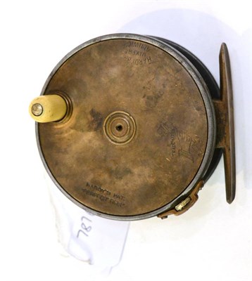 Lot 119 - Hardy Perfect 3"; Brass Faced Fly Reel with ivorine handle, makers trade marked stamped into...