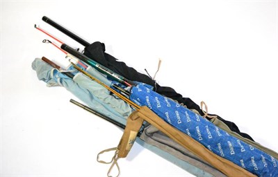 Lot 122 - Mixed Fishing Tackle, comprising ten rods, including Allcocks split cane 'Colonel' fly rod,...