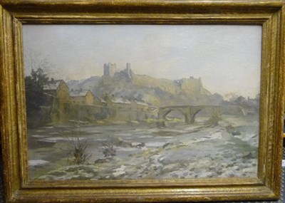 Lot 907 - Donald Chisholm Towner A.R.C.A. (Lond). (1903-1985) Richmond on the River Swale in Winter...