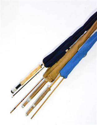 Lot 137 - Three 2pce Fly Fishing Rods, comprising a Sharpes split cane 'Eighty Eight' rod, a Foster split...