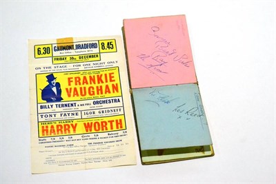 Lot 155 - Autograph Book including various 1960's artists: Cliff Richard (over-written), Billy Raymond, Sally