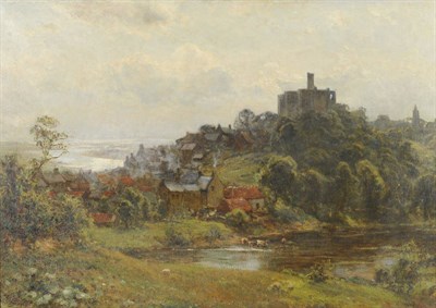 Lot 911 - Sir Ernest Albert Waterlow R.A., P.R.W.S. (1850-1919) View of Warkworth, Northumberland Signed, oil