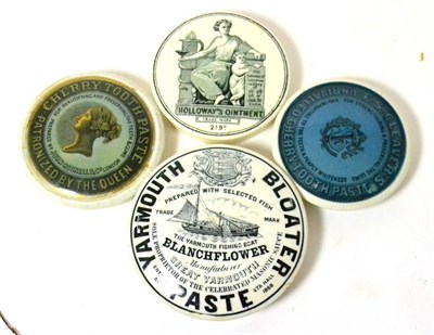 Lot 182 - Pot Lids Cherry Toothpaste - Patronized by the Queen; F S Cleaver's Toothpaste; Yarmouth...