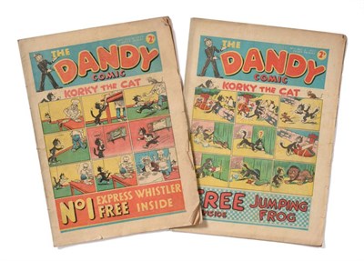 Lot 194 - The Dandy Comic No.1 Korky The Cat Dec 4th 1937 (G-F, wear mainly to edges, a little dirty)...