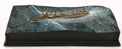 Lot 203 - Scratch Built Waterline Model Of HMS Mary Rose M Class Destroyer launched 1915, highly detailed...