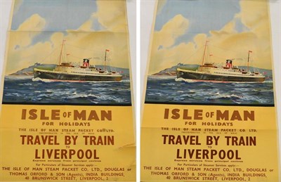 Lot 210 - BR Poster Isle Of Man - W E Nicolson DR For Holidays, The Isle of Man Steam Packet Co.Ltd,...