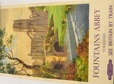 Lot 215 - BR(NE) Poster Fountains Abbey - G Russell, 1956 DR Yorkshire (G, folded)