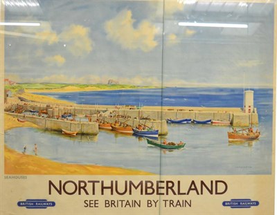 Lot 216 - BR(NE) Poster Northumberland -  See Britain By Train qr. By J G Fullerton (overall G, wear and...