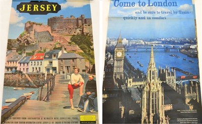 Lot 218 - BR(S) Poster Jersey - Photographic Image, DR Regular sailings from Southampton & Weymouth with...