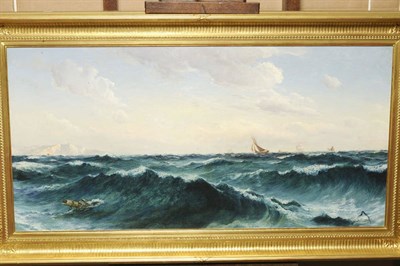 Lot 921 - Attributed to David James (1853-1904) Fishing Boats and Other Shipping off a Coastline Signed...