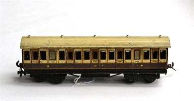 Lot 287 - Carette O Gauge LNWR 1st/3rd Compartment Coach 1322 (F-G)