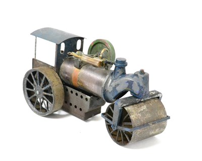 Lot 294 - Bing Live Steam Road Roller with single oscillating cylinder and flywheel mounted on top of boiler