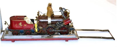 Lot 298 - Live Steam 3 1/2"; Gauge 0-4-0 Locomotive Invicta constructed in brass/steel with four wheel tender