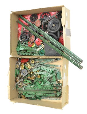 Lot 344 - Meccano A Collection Of Loose Red/Green Parts including some brassware (all F-P) (qty)