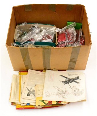 Lot 345 - Meccano A Collection Of Assorted Loose Red/Green Parts with a few leaflets and other parts...