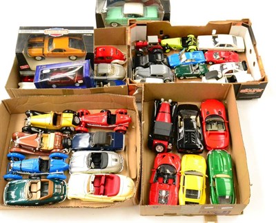 Lot 356 - Burago And Others A Collection Of 35 Large Scale Diecast Models including three boxed examples (all