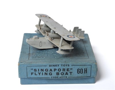 Lot 377 - Dinky (Pre-War) 60h Short Singapore III Flying Boat in rare grey livery with RAF decals to...