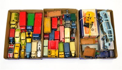 Lot 385 - Dinky Various Vehicles including 582 Pullmore Car Transporter and 571 Coles Mobile Crane (both...