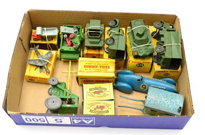 Lot 396 - Mixed Diecast including Chad Valley Wee-Kin c/w Racing car, Crescent (?) tractor; four Dinky...