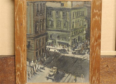 Lot 937 - Follower of Christopher Richard Wynne Nevinson (19th/20th century) "Via Roma, Napoli", wartime...