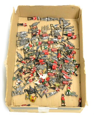 Lot 439 - Various Solid Cast And Other Figures including red coats and khaki soldiers (a.f.)