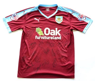 Lot 55A - Signed Football Shirt Burnley, claret and blue, Duff 4