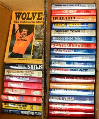 Lot 19 - A Collection of Thirty 'Complete Record' Football Club Histories by Breedon Books, in two boxes