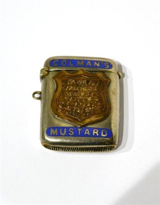 Lot 20 - A Colmans Mustard Vesta Case Commemorating Bradford City's Victory in Manchester in the English Cup