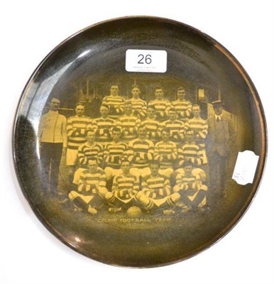 Lot 26 - A Ridgways Transfer Printed Pottery Plate Featuring The Celtic Football Team 1913-14 Season,...