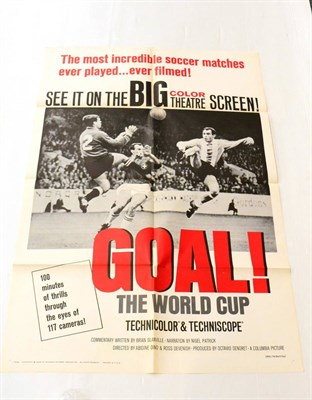 Lot 38 - GOAL - The World Cup Film Poster Official film of the 1966 World Cup. USA version 27x40"; (E,...