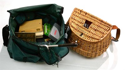 Lot 80 - A Tackle Bag Containing Fly Tins and Boxes with Flies, including Hardy and Malloch, mainly...