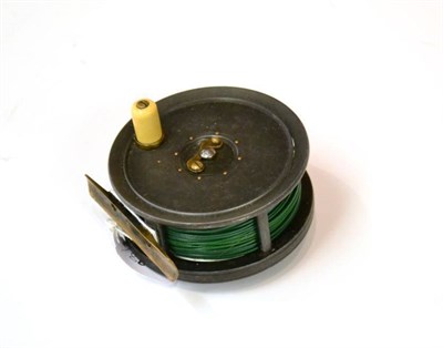 Lot 81 - An Alex Martin 4inch Alloy Salmon Fly Reel, with ivorine handle, telephone drum latch, brass...