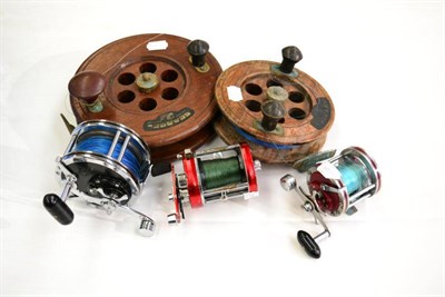 Lot 92 - Five Mixed Reels, comprising Penn No.49 Deep Sea Reel, Abu Ambassadeur 7000 multiplying reel,...