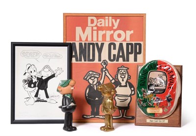 Lot 135 - A Plastic Coloured Figure Of Andy Capp, 24cm high, dated 1989 on base with wording: 'Avon Cosmetics